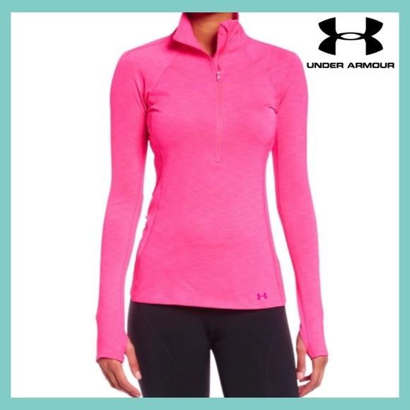 Under Armour Tops - 🎉HP🎉 Pink Under Armour Tech TwistLong Sleeve